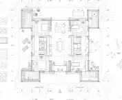 Projekt modelowego domu wiejskiego, rzut