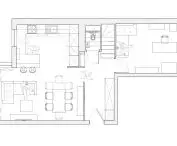 Apartment in Wroclaw, first floor plan