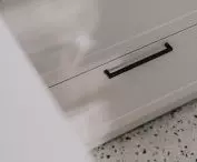 Cabinet detail and terrazzo imitation floor