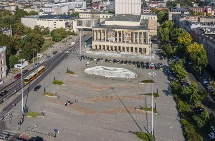 Henryk Dabrowski Square in Lodz, Poland