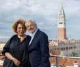 President of La Biennale di Venezia, Roberto Cicutto with Venice 2023 Architecture Biennale curator Lesley Lokko