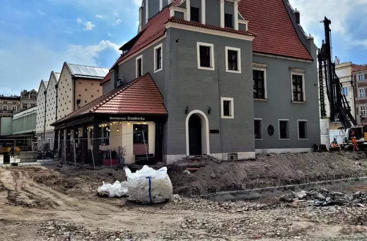 Old Market Square in Poznań - reconstruction of the plate - June 2022
