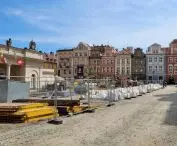 Old Market Square in Poznań - reconstruction of the plate - June 2022