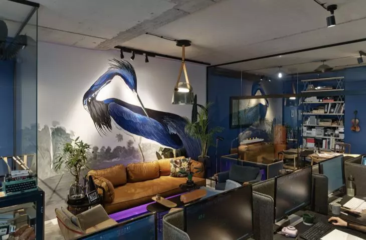 colorful interior of Sikora Wnętrza Architektura studio 