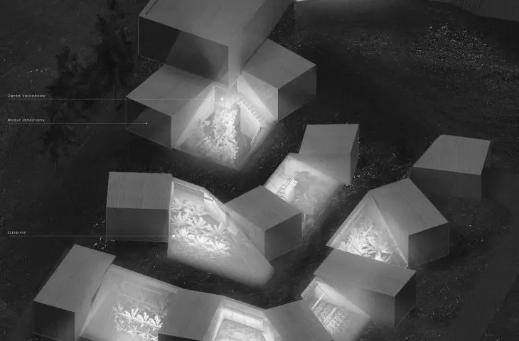 Secret Garden project, axonometry