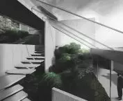 In the interior there are cascade gardens
