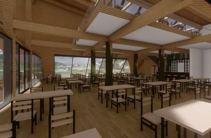 Wnętrze restauracji na parterze