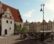 Visualization of the Old Market Square in Poznań after renovation 