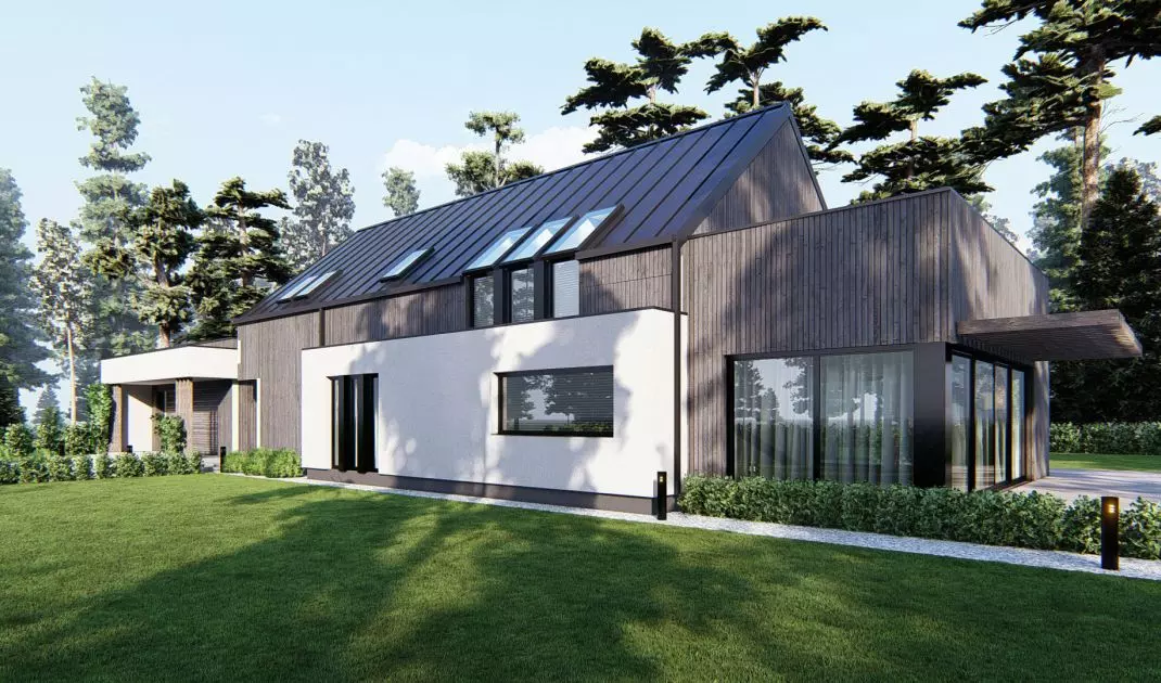 Modern house with a usable attic