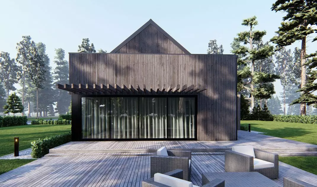 Modern house with a usable attic