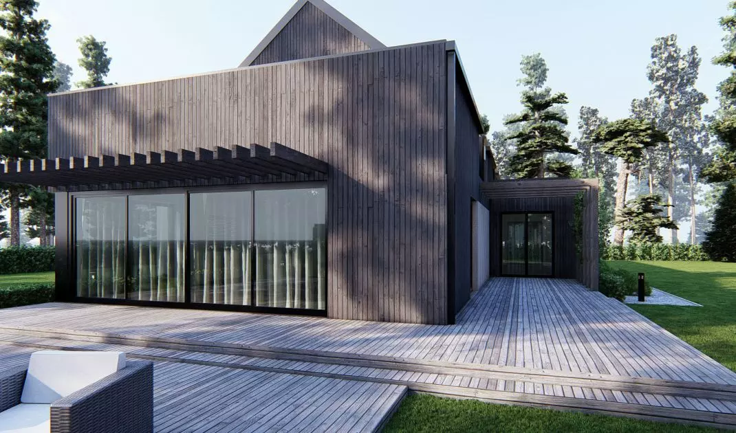 Modern house with a usable attic