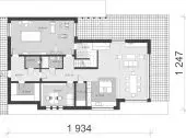 Modern house with a usable attic
