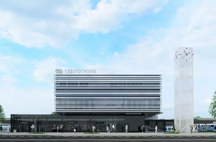 Visualization of the new Częstochowa railway station