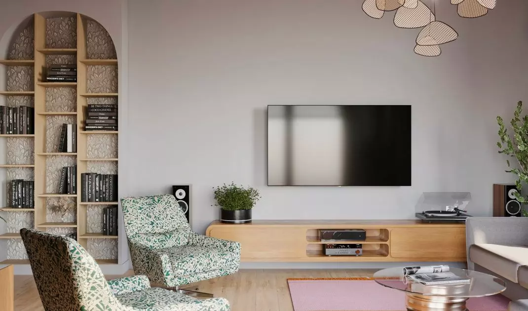 We wnętrzu zgromadzonych jest wiele designerskich przedmiotów