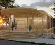 The building was made of CLT wood