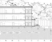 Berlin office building project, cross-section A-A