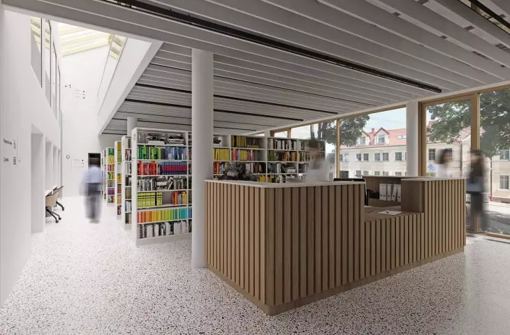 Rozbudowa biblioteki w Buku - wizualizacja, proj. Neostudio Architekci