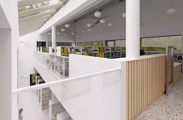Rozbudowa biblioteki w Buku - wizualizacja, proj. Neostudio Architekci