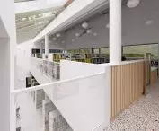 Rozbudowa biblioteki w Buku - wizualizacja, proj. Neostudio Architekci