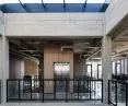 View of the office with skylight