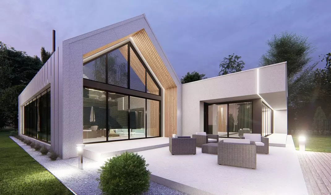 Nowoczesny i efektowny projekt domu w stylu nowoczesnej stodoły