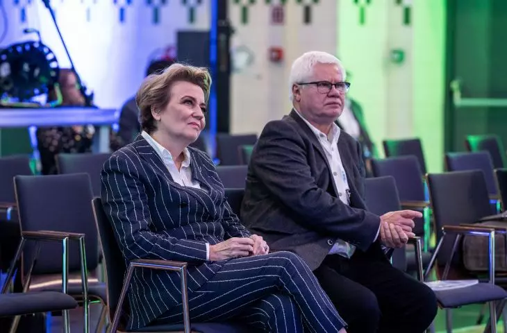 Prezydent Łodzi Hanna Zdanowska i prof. Jerzy Hausner