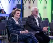 Lodz Mayor Hanna Zdanowska and Prof. Jerzy Hausner