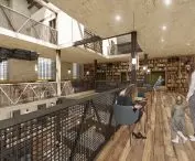 Library and reading room on the +1 level.