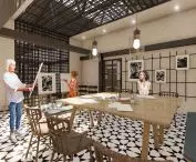 The graphics and calligraphy studio is located on level +2.