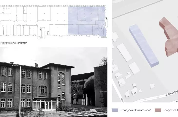 „Koszarowiec” — projektowany segment, widok budynku i zestawienie brył