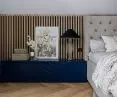 French herringbone will perfectly emphasize the style of the interior and add to its distinctiveness