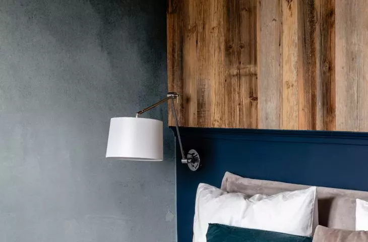 Bedroom decorated in a cozy atmosphere