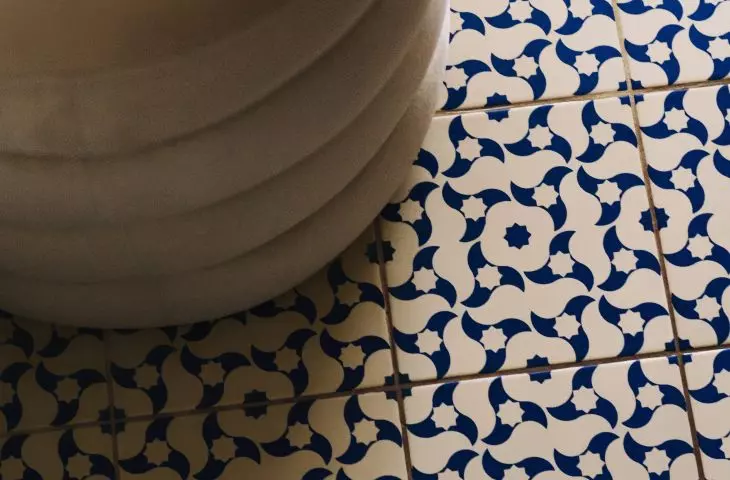 Mieszkanie w stylu vintage, detal płytek