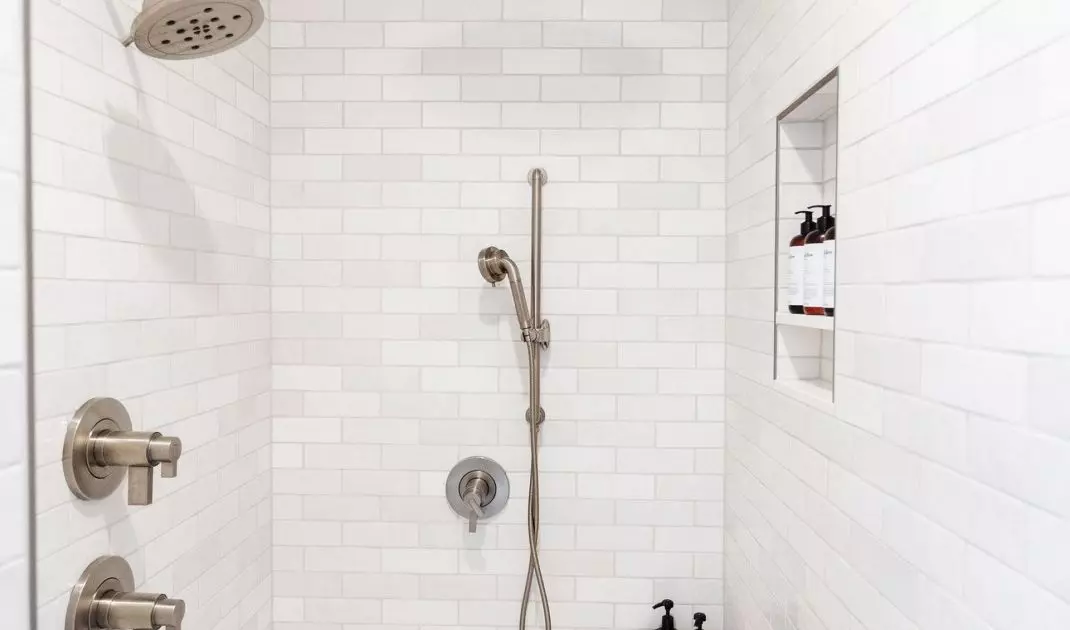 Shower with comfortable seating area