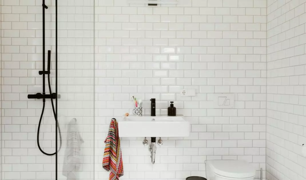 Bathroom with non-slip flooring