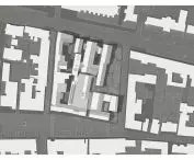 Roof plan of the library and surroundings