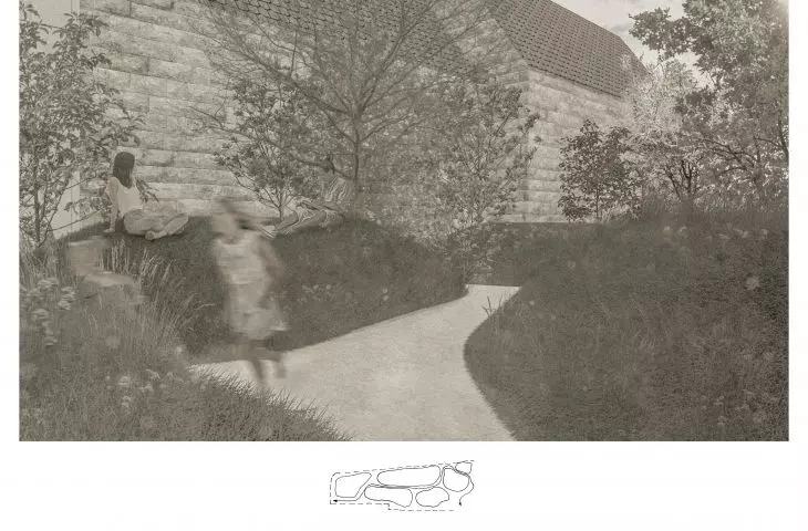 Visualization of the library's garden 