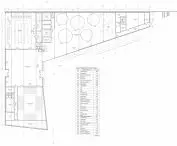 Projekt Ośrodka społeczno-kulturalnego, rzut parteru