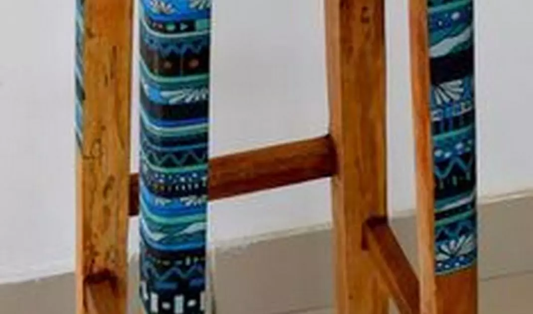 Hand-painted stool
