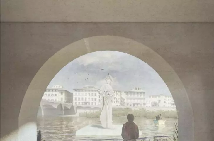 Widok na rzeźbę Pietro Berniniego