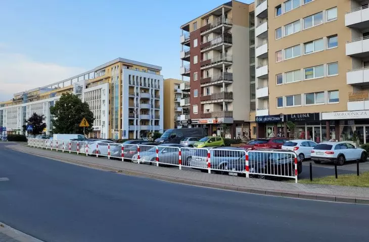 One of the first housing complexes in Polanka (designed by Arcada), buildings from the first years of this century on Katowicka Street
