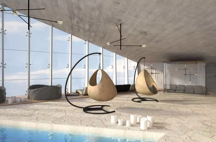 The part intended for the spa area