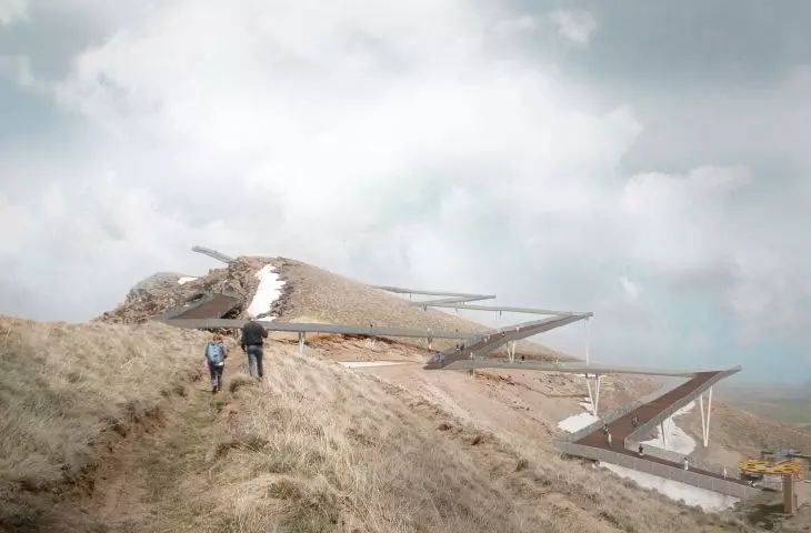 The Path, a footbridge leading to the caldera