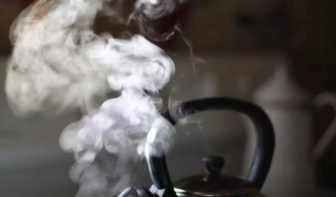 The traditional way of boiling water