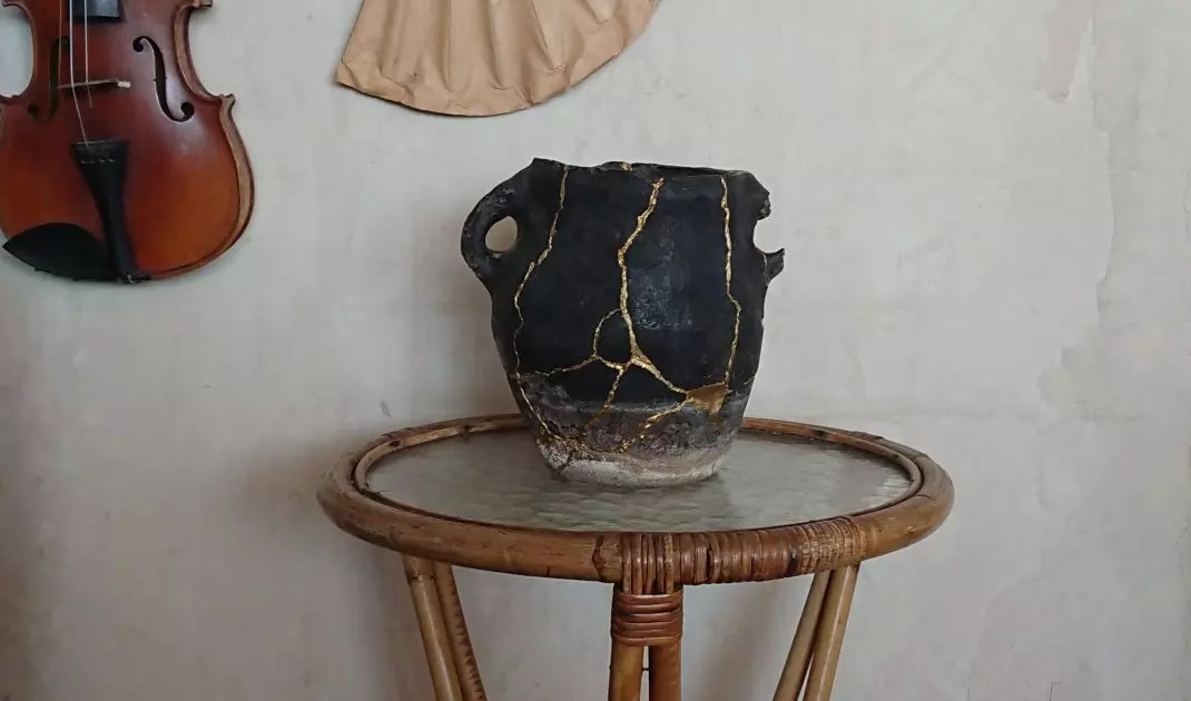 Kintsugi is the traditional art of repairing with gold, but we can simply try not to throw away the
