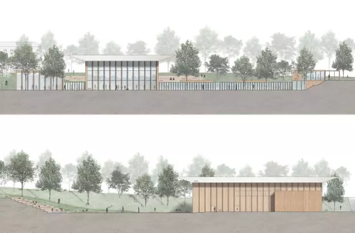 Project of a community center in Grójec, elevations