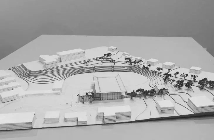 Design of the community center in Grojec, mockup