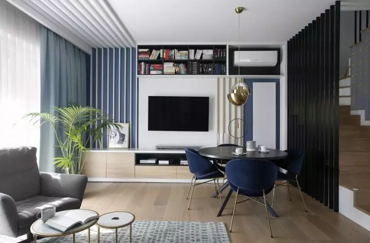 Slats are the perfect way to spruce up a TV wall