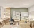 Interior design of a barrier-free classroom