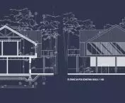 South elevation and B-B section of the science building
